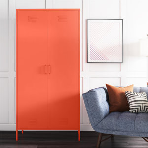 Cache 2 Door Tall Metal Locker Style Storage Cabinet