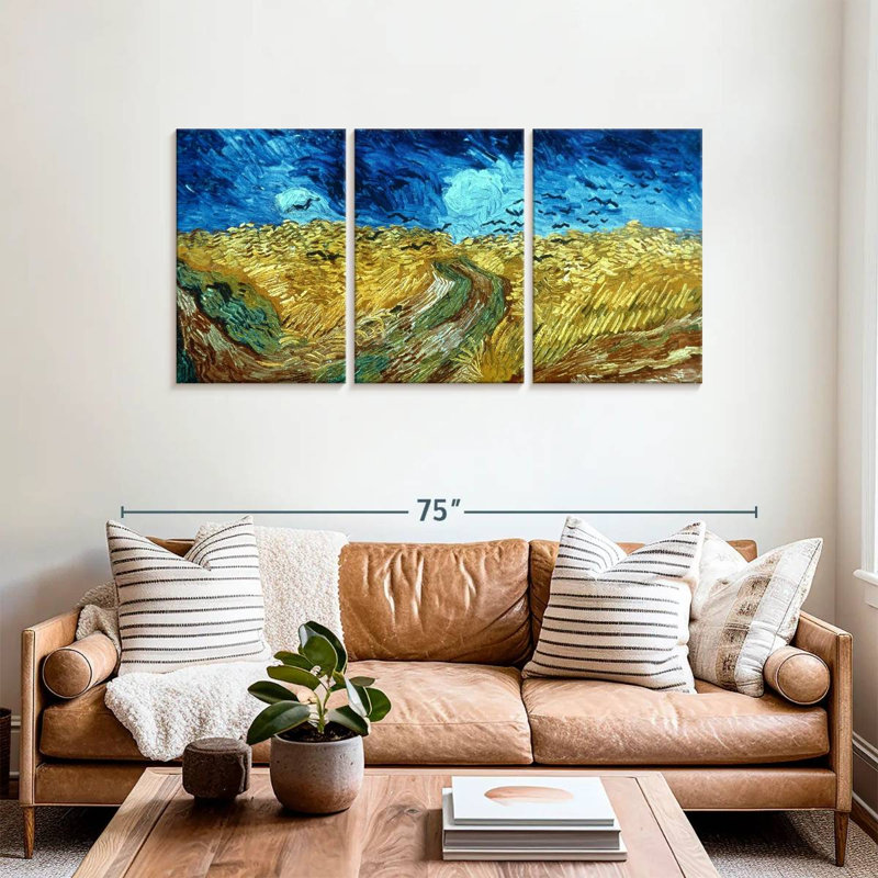 Avery Wheatfield With Crows 1890, 30" H x 62" W