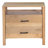 Marites 29 Inch Bedside Nightstand Table, 2 Drawer, Open Shelf, Handcrafted Natural Oak White Mango Wood