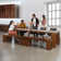 Transformer Table Extendable Dining Set - Table + Bench - 2 To 12 People - American Walnut