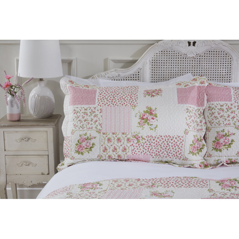 Singletary Canadice Bedspread Set with Pillow Sham, Double - 2 Standard Shams, Pink