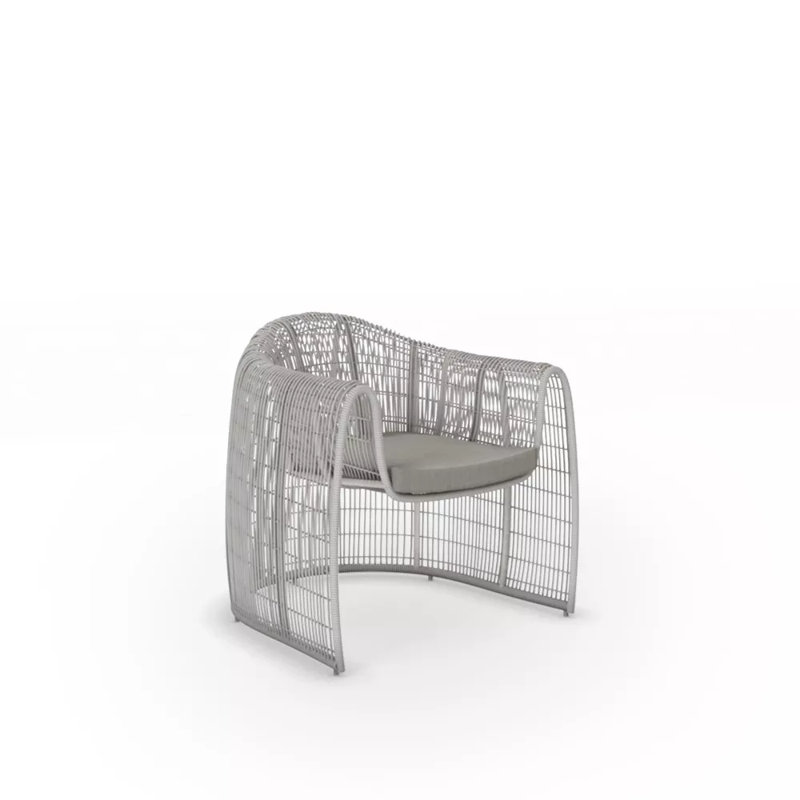 Lulu Outdoor Lounge Chair, Whitewash, Spectrum Dove