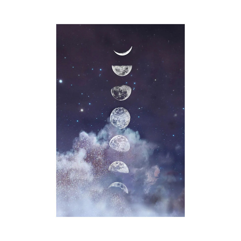 Moon In The Sky With Diamonds by Emanuela Carratoni - Wrapped Canvas Print