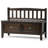 Burlington 42"W Solid Wood Transitional Storage Bench with Drawers, Bronze Handles and Tapered Legs-985520767