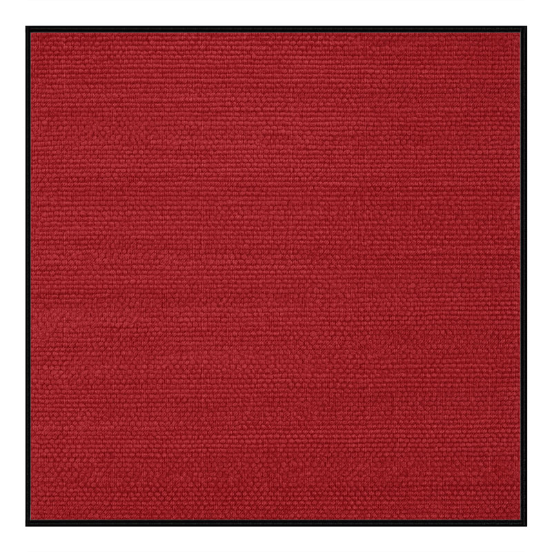 Machine Washable Solid Red Area Rug, Square 4'