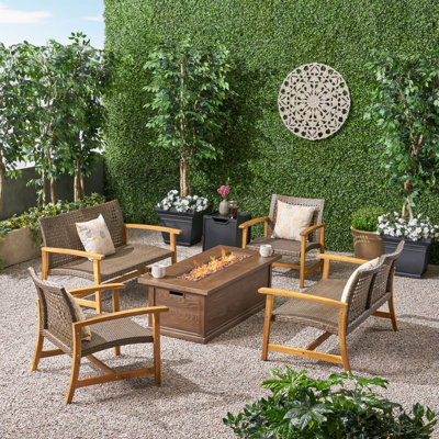 Planchette 6 Piece Rattan Sofa Seating Group by Millwood Pines