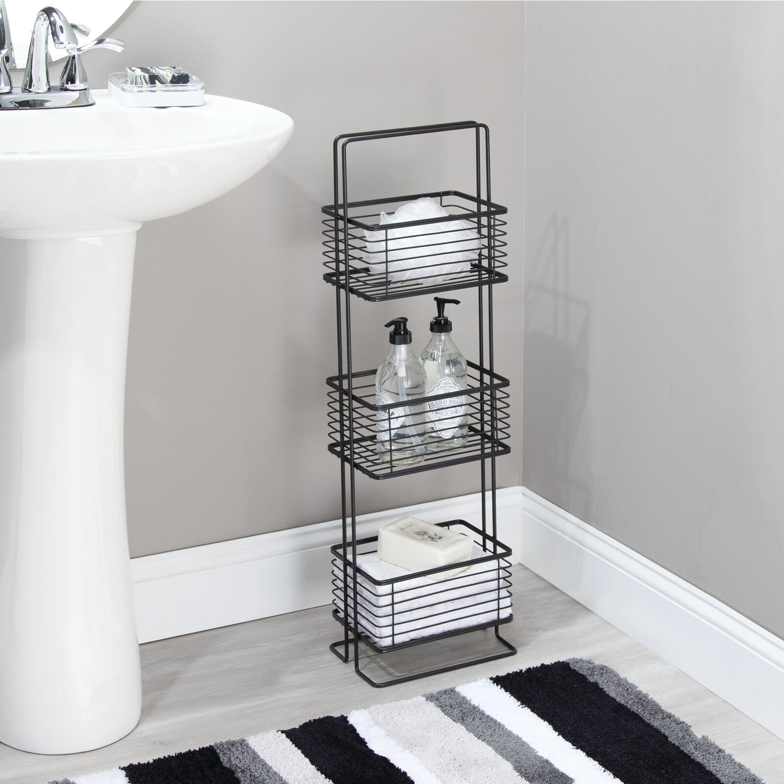 mDesign Freestanding Shower Caddy & Reviews Wayfair