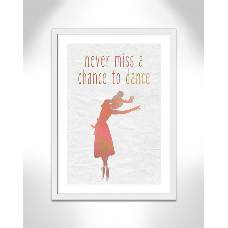 Impression sur papier Dance B, H 34,5 po x l 24,5 po x P 0,6 po, Encadré plat blanc