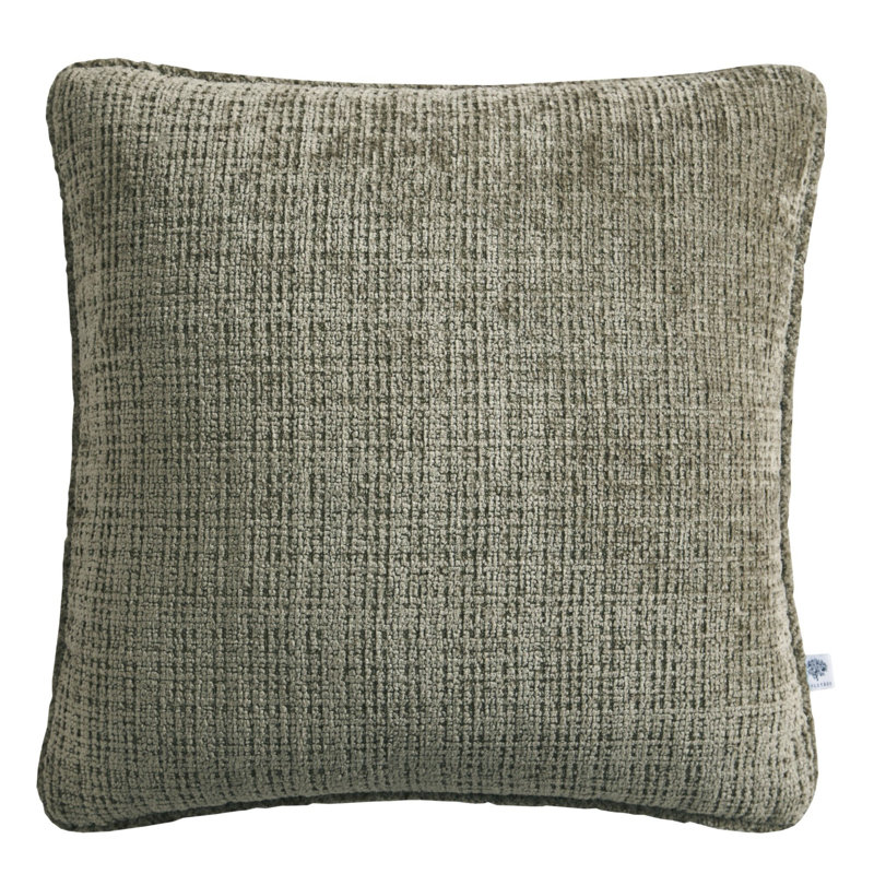 Alba Square Throw Cushion With Filling, Green