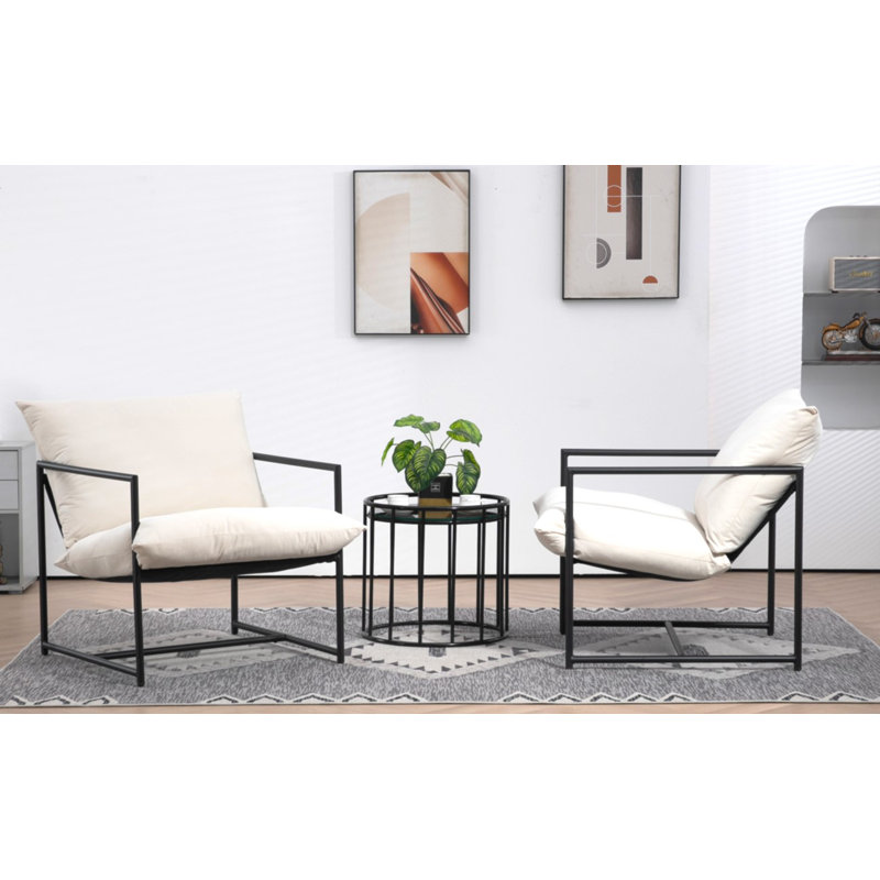 Daut Velvet Armchair, Beige Velvet