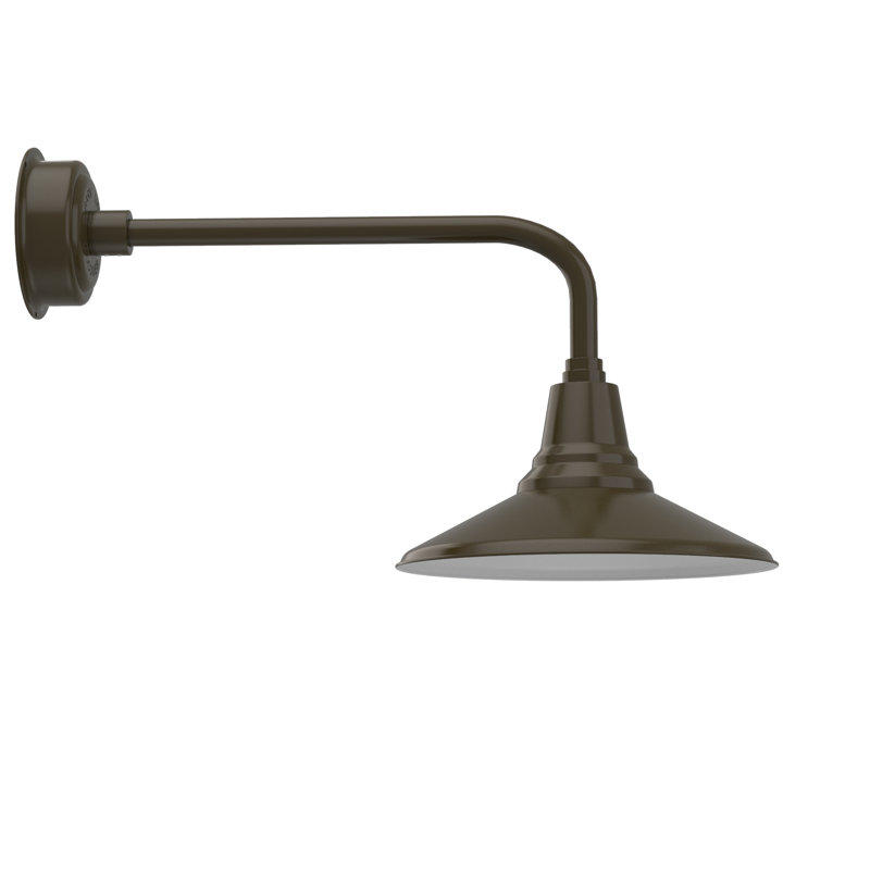 Luminaire de grange d’extérieur Albali, Bronze acajou, H 15,12 po x l 14 po x P 33,25 po