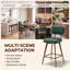 Swivel Upholstered Faux Leather Bar Stool-437404459