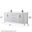 Ensemble de meuble-lavabo double 80 "avec miroir Daria-97901668-97901676-97901673