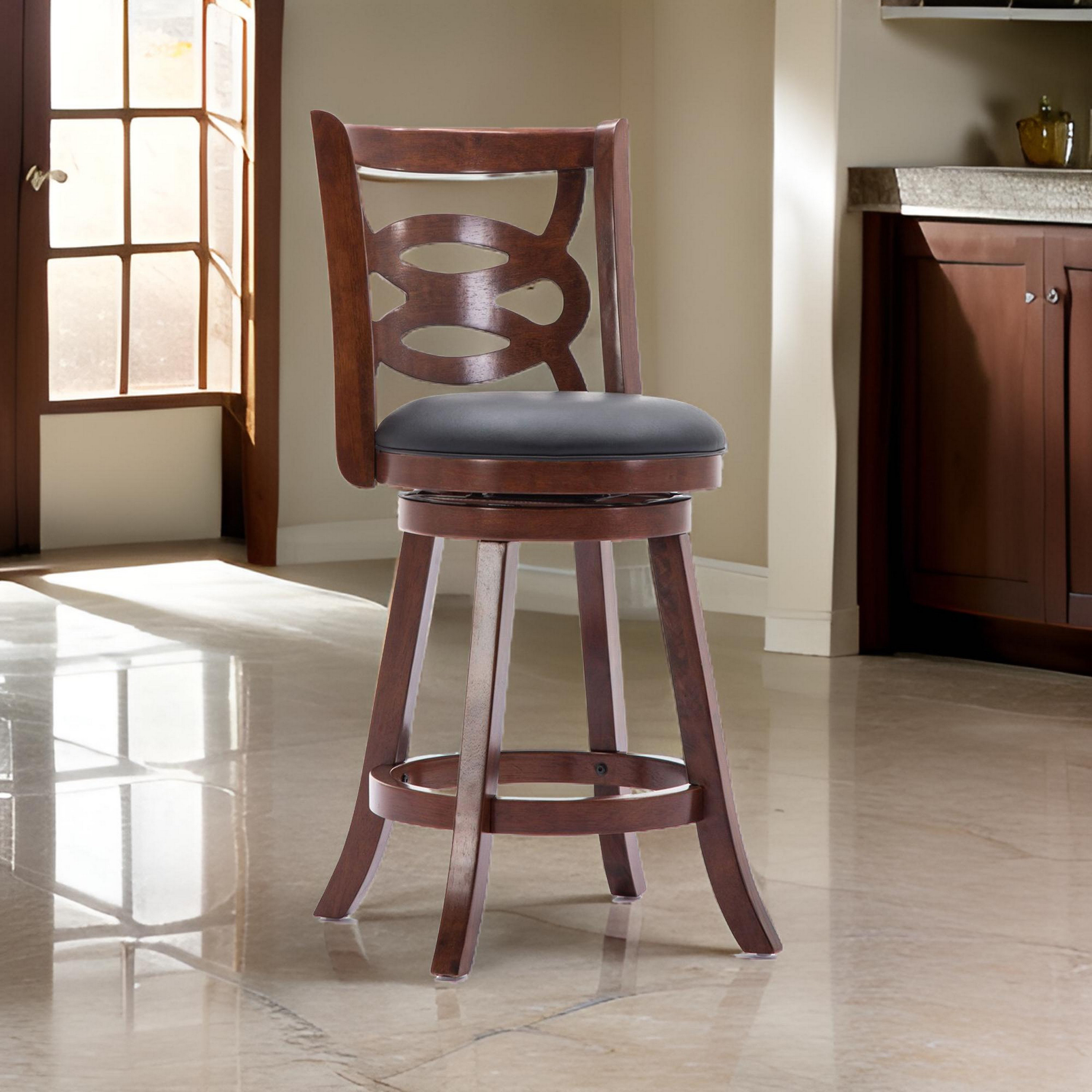 Red Barrel Studio® Swivel Solid Wood Counter Stool | Wayfair