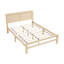 Base de lit plateforme naturelle de style naturel avec tête de lit, lattes et rails de style contemporain-57027176