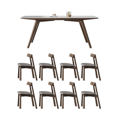 Ensemble de table rectangulaire blanc brillant