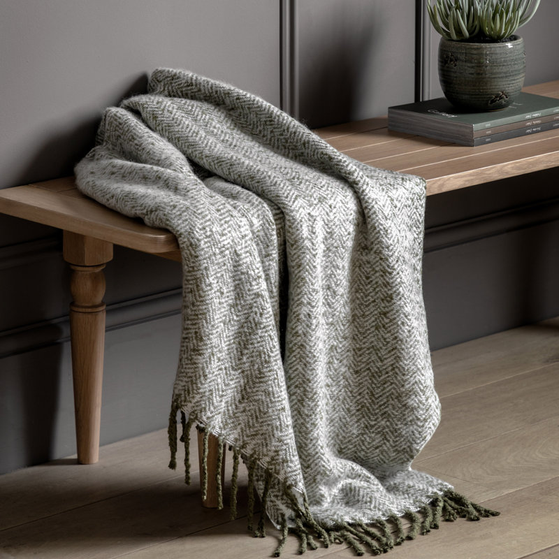 Brooksville Throw Blanket, Olive