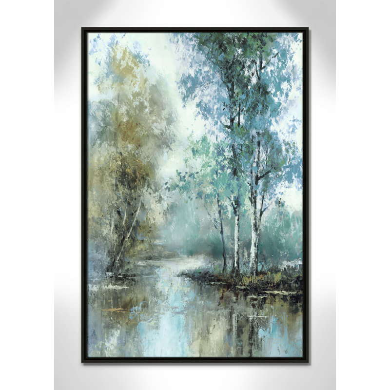 «Stone I Spring» par T.C. Chiu, Espresso, H 37,5 po x l 25,5 po