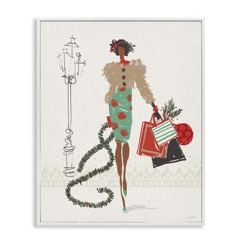 Art giclée festive par Anne Tavoletti, Estampe numérique encadrée blanc bord de mer, H 20 po x l 16 po