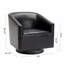 Chaise de fonction pivotante en bois noir-1410691604