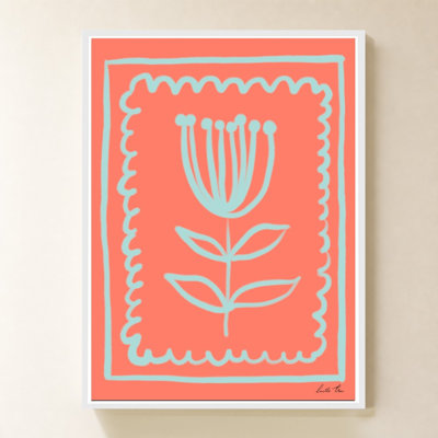 «Pop Of Floral Orange» par Lucille Price - Impression sur toile