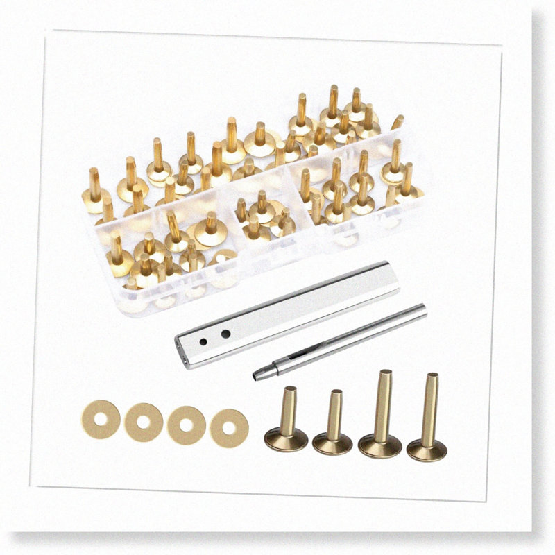 83-Piece Copper Rivet Set with Setting Tool