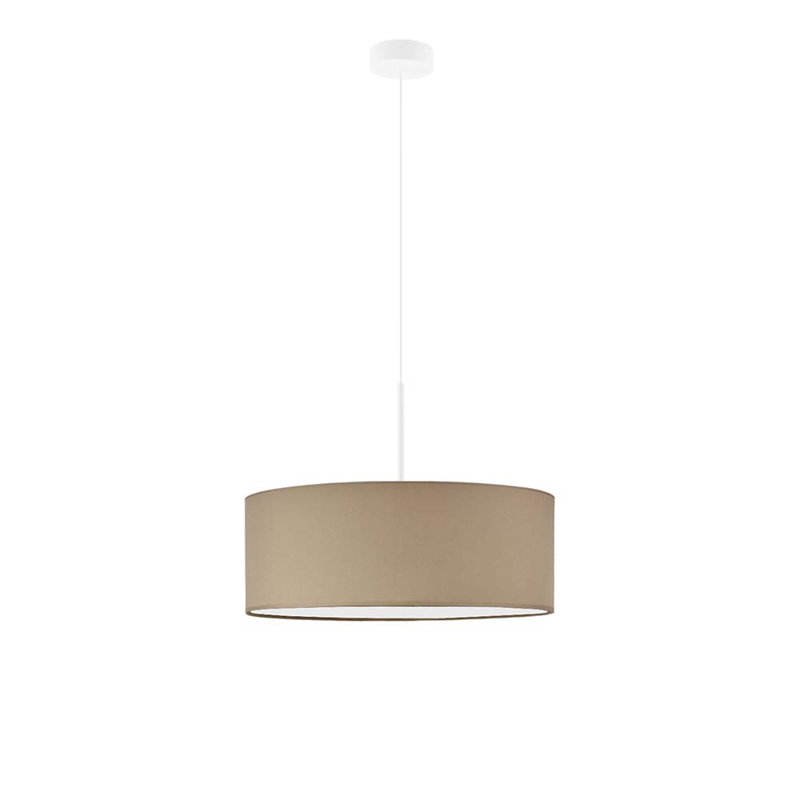 Aubryn 3 - Light Drum Pendant, White, Beige, 120cm H x 40cm W x 40cm D