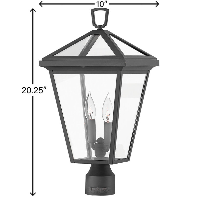 Alford Place 2-Light Lantern Head, Museum Black