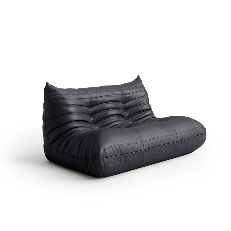 Fauteuil à billes 2 pièces Boneless, 53" W, Noir