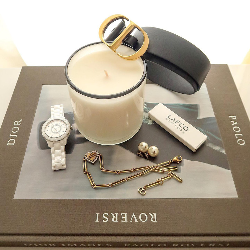 House & Home Champagne Scented Jar Candle, 4" H x 4" W x 4" D