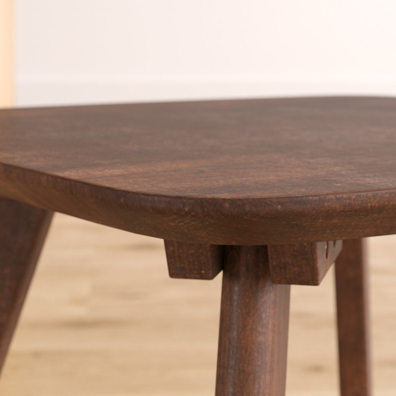 Danni-Lee 20" High Scandinavian End Table in Brown with a Curved Top