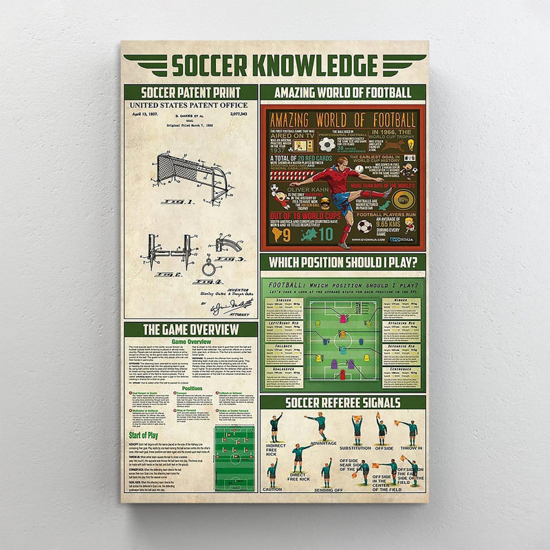 Soccer Soccer - impression sur toile tendue, H 36 po x l 24 po x P 1,25 po