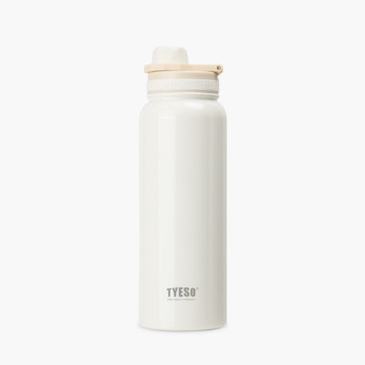 TYESO Stainless Steel Light Weight Sports Bottle With Handle, 35 OZ