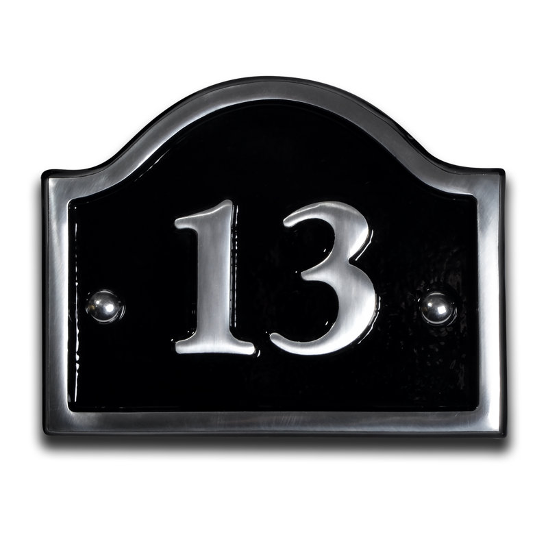 Jaclynn 11.5cm H Reflective Metal House Number, 13