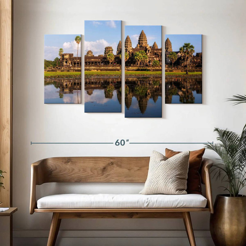 Adella Angkor Wat réflexion, H 32 po x l 52 po