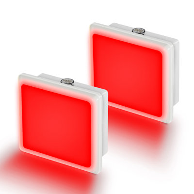 Red LED Plug In Night Light With Auto Dusk To Dawn Sensor