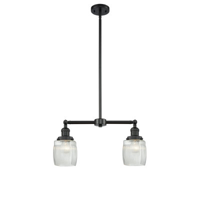 Luminaire suspendu linéaire à 2 lumières pour îlot de cuisine Mireya