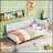 Mid-Century Modern Wood Daybed/Sofa Bed with Convertible Frame and Elegant Design for Versatile Use in Any Room-526533932-526533933