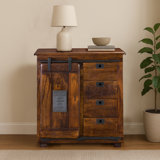 Pilger Wood and Metal 1-Door 4-Drawer Sideboard