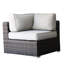 Canapé modulaire brun: chaise entièrement assemblée avec coussins à eau, compatibilité modulaire et housses amovibles lavables