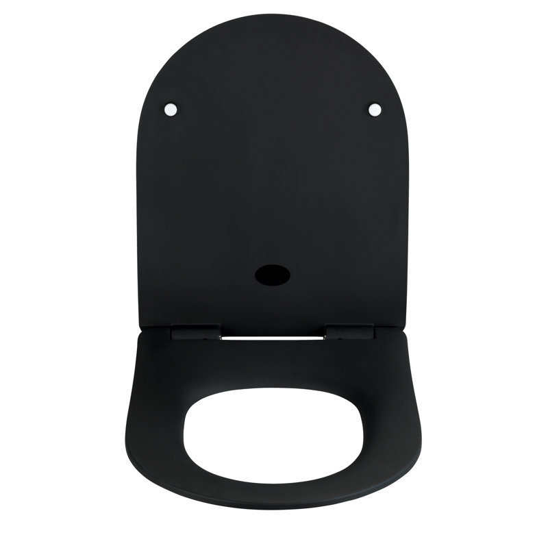 Sedilo Soft Close Elongated Toilet Seat, Black