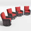 4 chaises de patio pivotantes en rotin avec coussins Ilijah-985207086