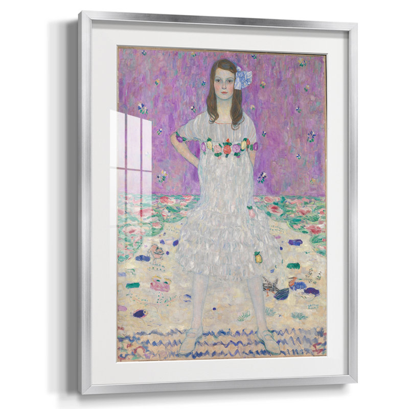 Gustav Klimt, impression encadrée en X, Argent