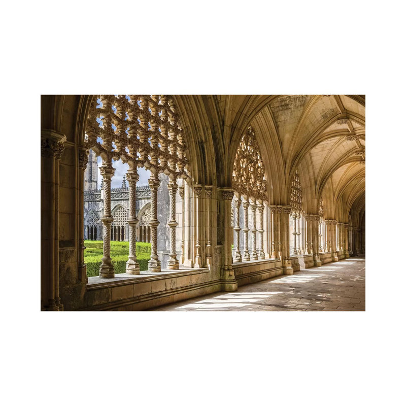 Claustro Real, the Royal Cloister. Monastery of Batalha, Mosteiro De Santa Maria Da Vitoria 1 Piece Wrapped Canvas Wall Art