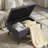 Ottoman with Storage, Mid-Century Modern Solid + Plywood Frame for Living Room, Entryway| Wood-123499725