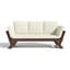 Lit de jour pour terrasse 78,7 po en bois massif brun avec coussins gris-101908353
