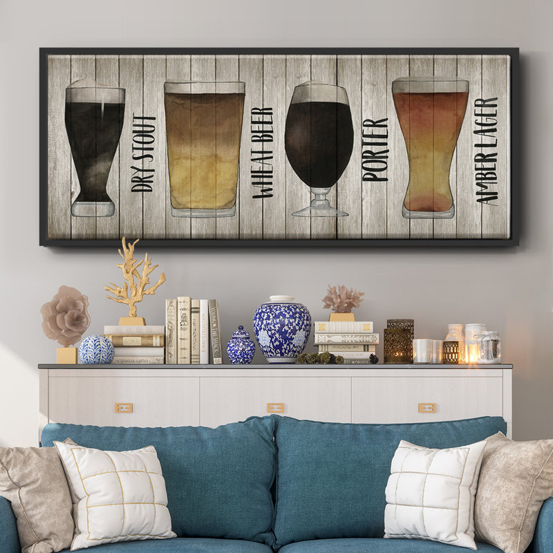 Beer Chart II- Framed Canvas