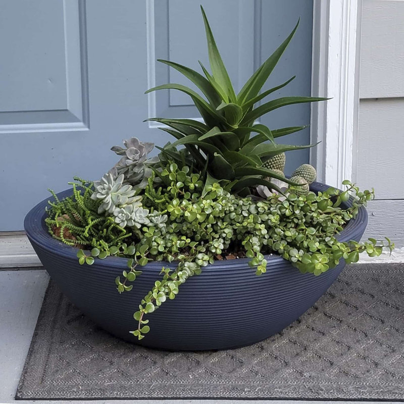 Delano Planter, 8" H x 24" W x 17" D, Midnight