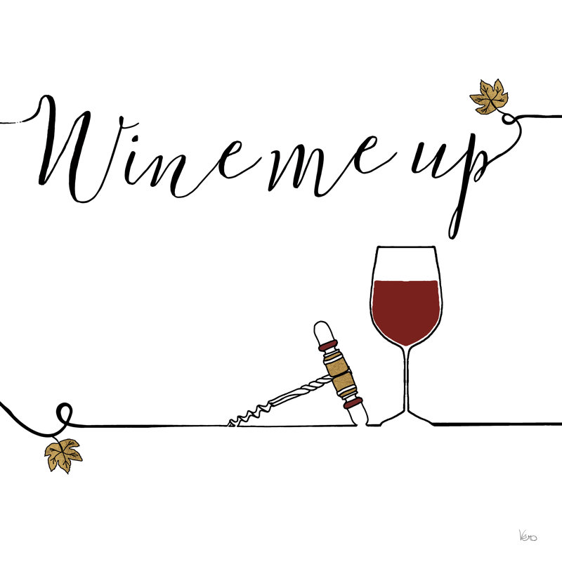 " Underlined Wine VII " by Veronique Charron, 30" H x 30" W
