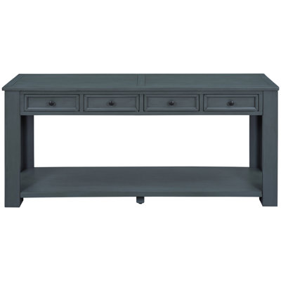 Console Table/Sofa Table With Storage Drawers And Bottom Shelf For Entryway Hallway